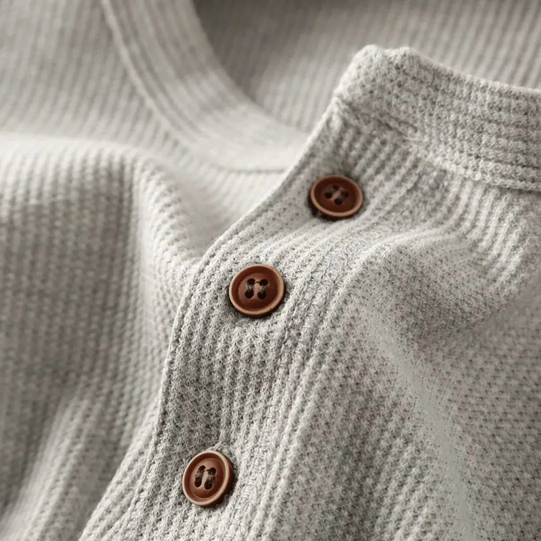 Edmond Villaret | Men's Ultra-Soft Cotton Henley Shirt