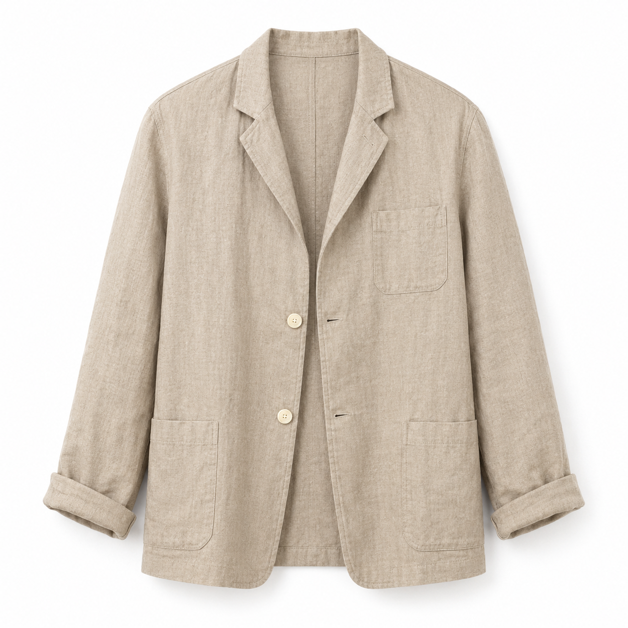 Edmund Fraser | Casual Breathable Summer Blazer in Natural Linen