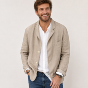 Edmund Fraser | Casual Breathable Summer Blazer in Natural Linen