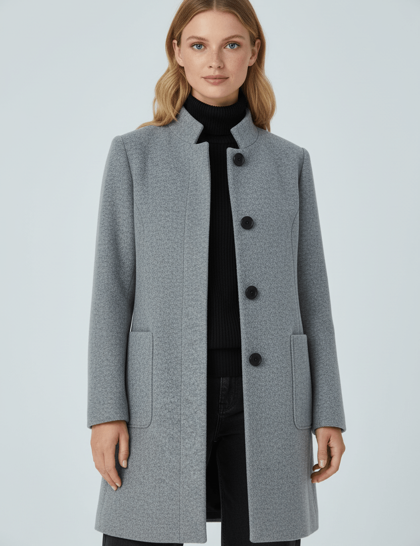 Elara Montcombe | Women's Wool-Blend Coat Tailored Elegance