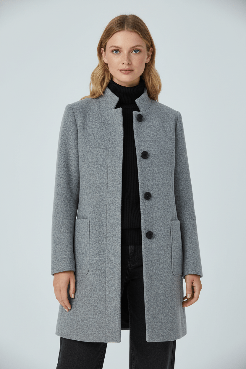 Elara Montcombe | Women's Wool-Blend Coat Tailored Elegance