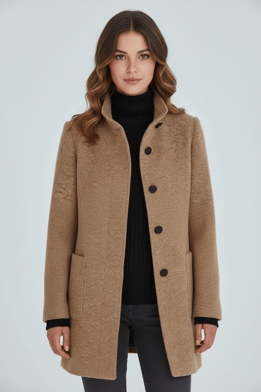 Elara Montcombe | Women's Wool-Blend Coat Tailored Elegance