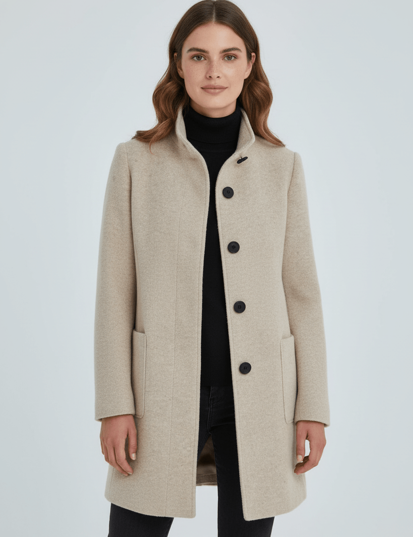 Elara Montcombe | Women's Wool-Blend Coat Tailored Elegance