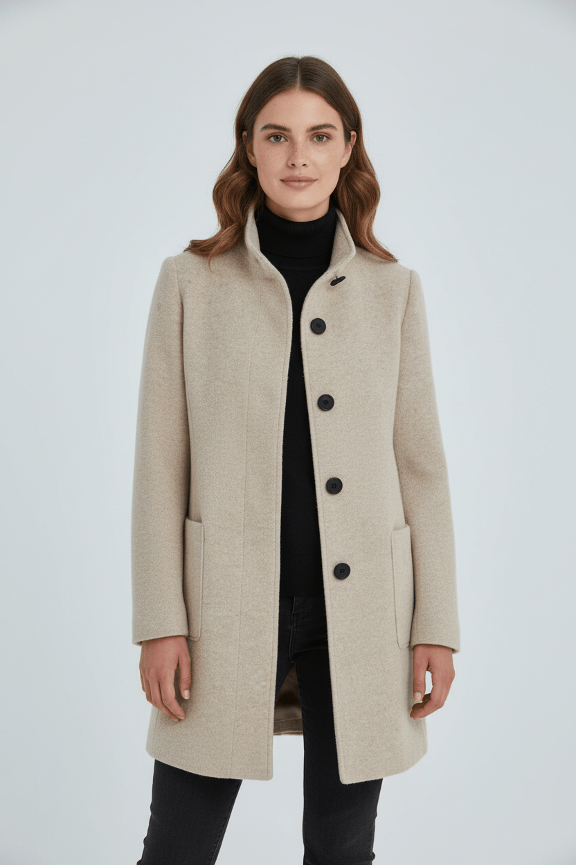 Elara Montcombe | Women's Wool-Blend Coat Tailored Elegance