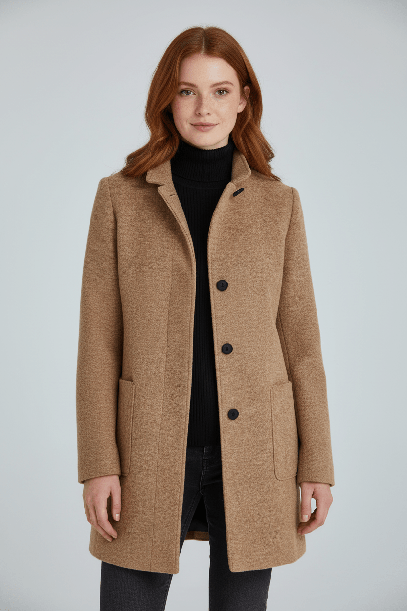Elara Montcombe | Women's Wool-Blend Coat Tailored Elegance
