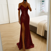 Elara Whitlock | Sequin Maxi Prom Dress