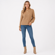 Eleanor Davies | Cable-Knit Textured Sweater