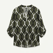 Eleanor Radley | Geometric Print Blouse With V-Neck