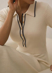 Elena Ricci | Polo Knit Dress with Refined Silhouette