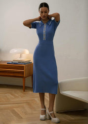 Elena Ricci | Polo Knit Dress with Refined Silhouette