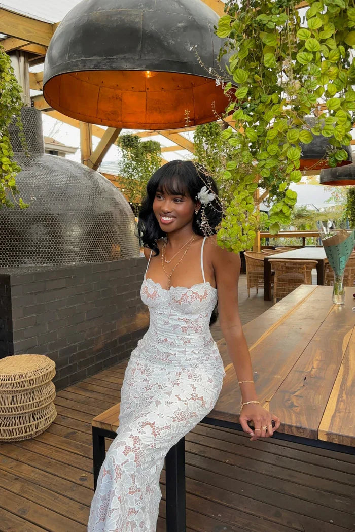 Elena Vasseur | White Lace Maxi Dress