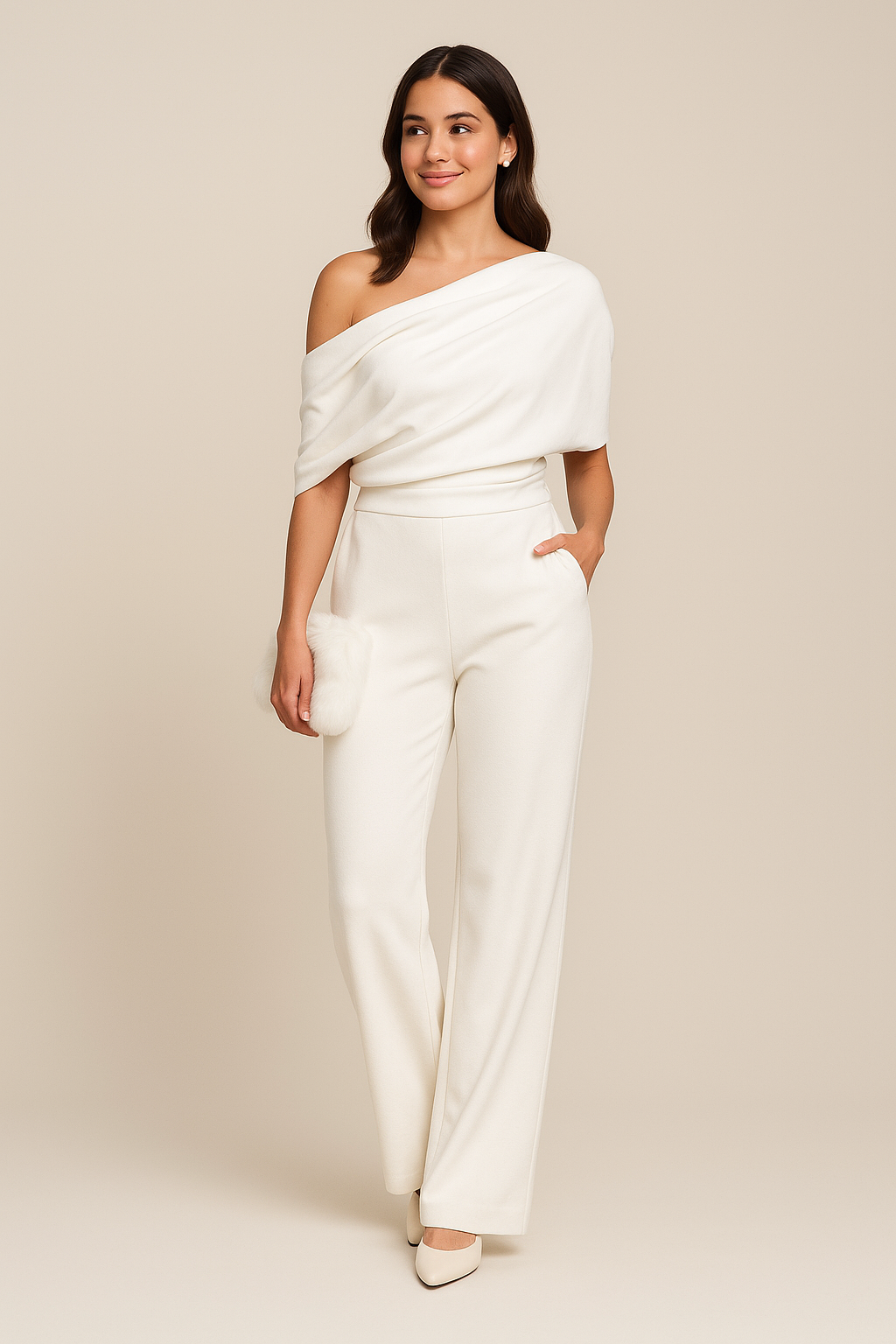 Elena Whitmore | Elegant One Shoulder Jumpsuit For Women