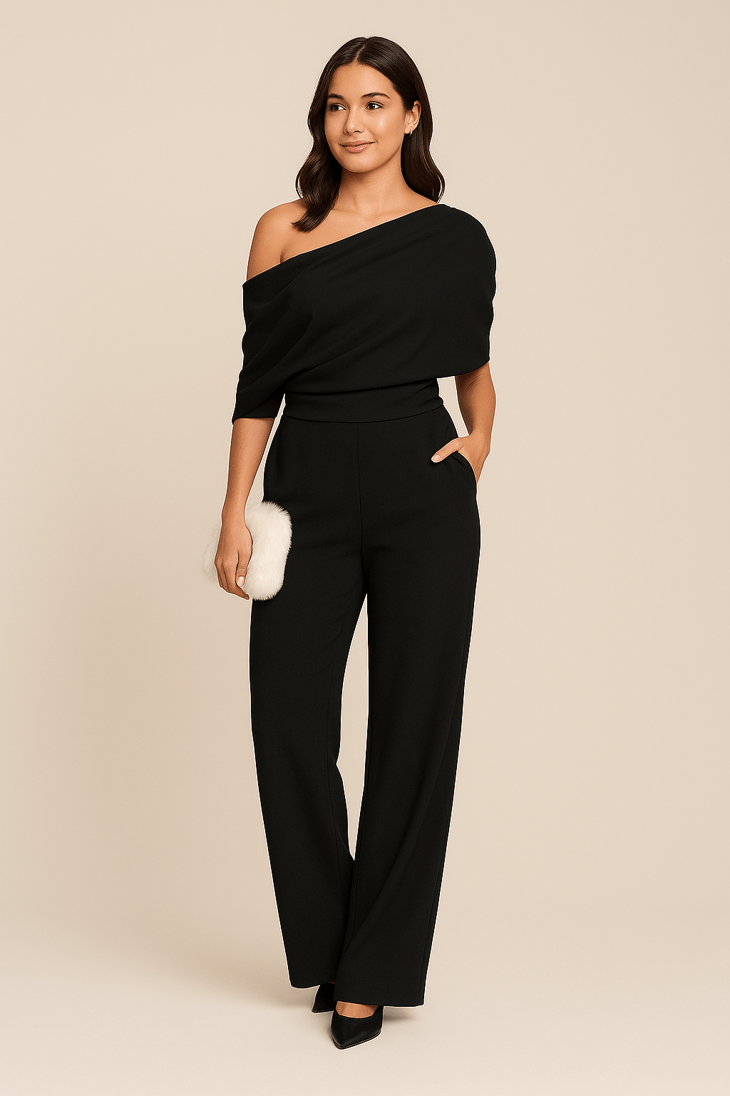Elena Whitmore | Elegant One Shoulder Jumpsuit For Women