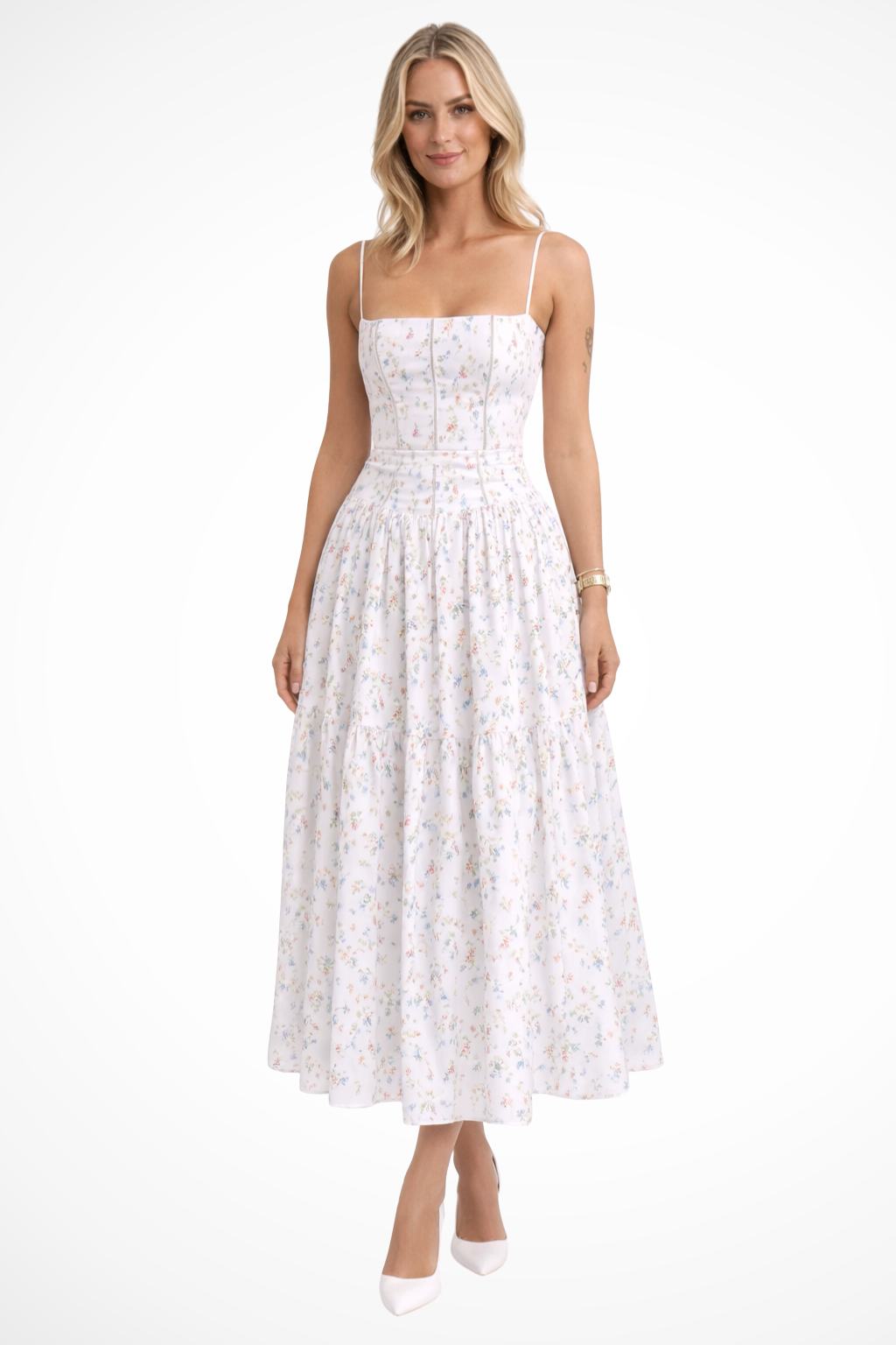 Elise Montclair | Soft Bloom Midi Dress For Women