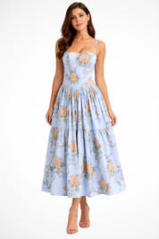 Elise Montclair | Soft Bloom Midi Dress For Women