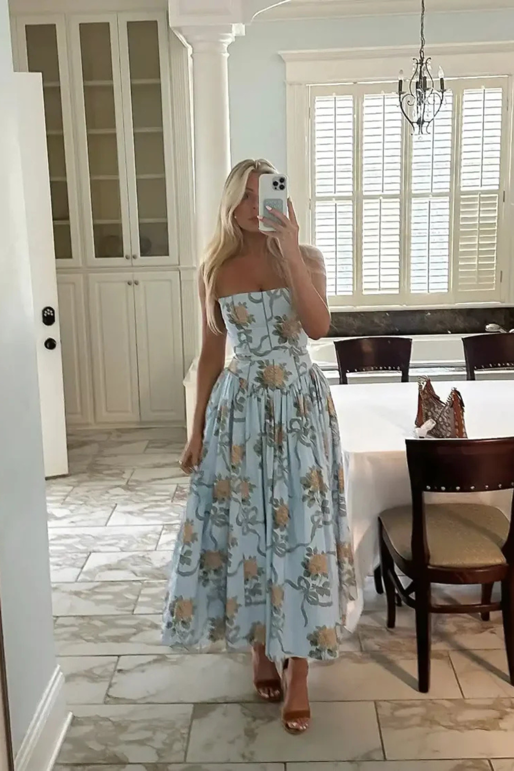 Elise Montclair | Soft Bloom Midi Dress For Women