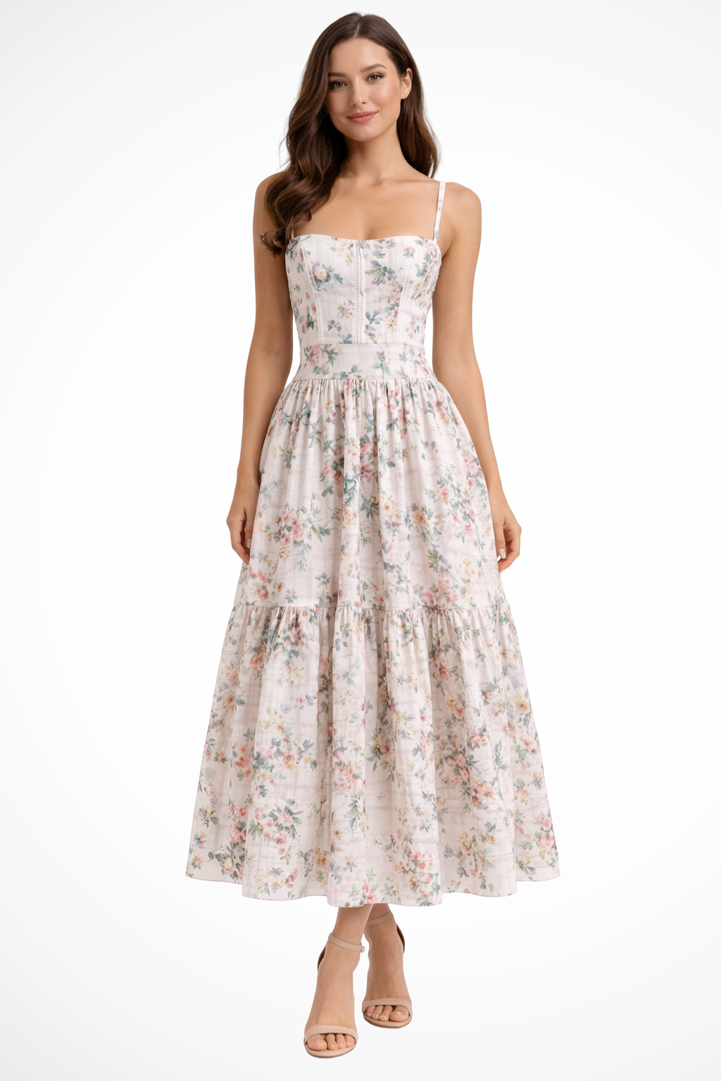 Elise Montclair | Soft Bloom Midi Dress For Women