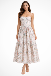 Elise Montclair | Soft Bloom Midi Dress For Women