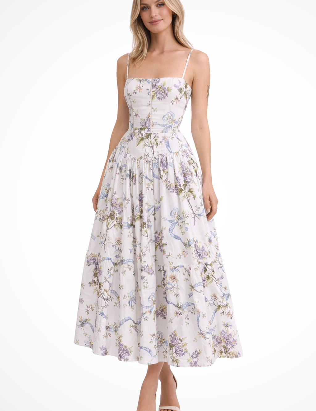 Elise Montclair | Soft Bloom Midi Dress For Women