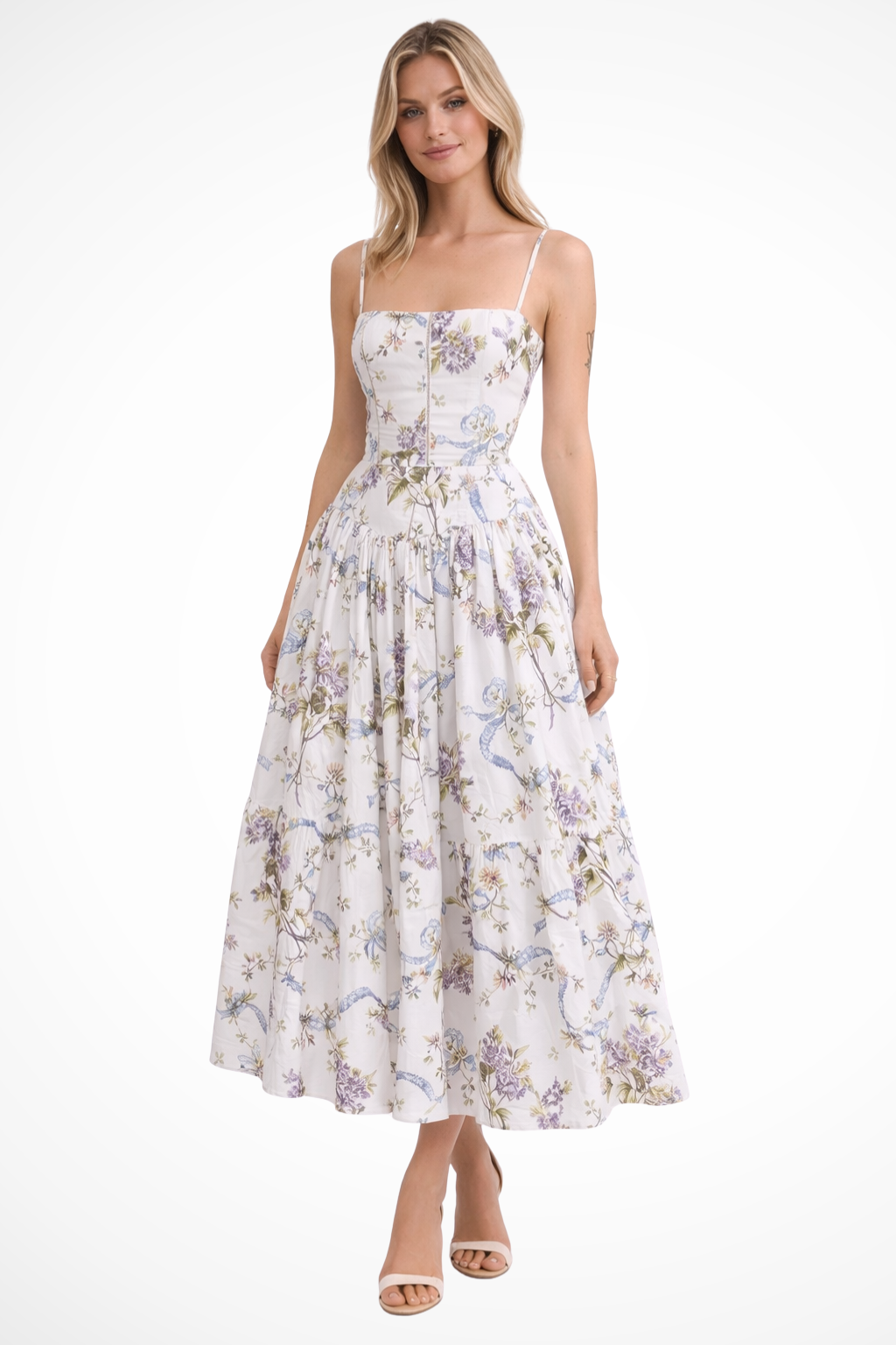 Elise Montclair | Soft Bloom Midi Dress For Women