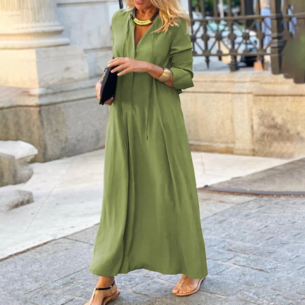 Ella Fairmont | Drawstring Waist Maxi Dress