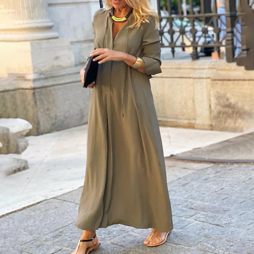 Ella Fairmont | Drawstring Waist Maxi Dress