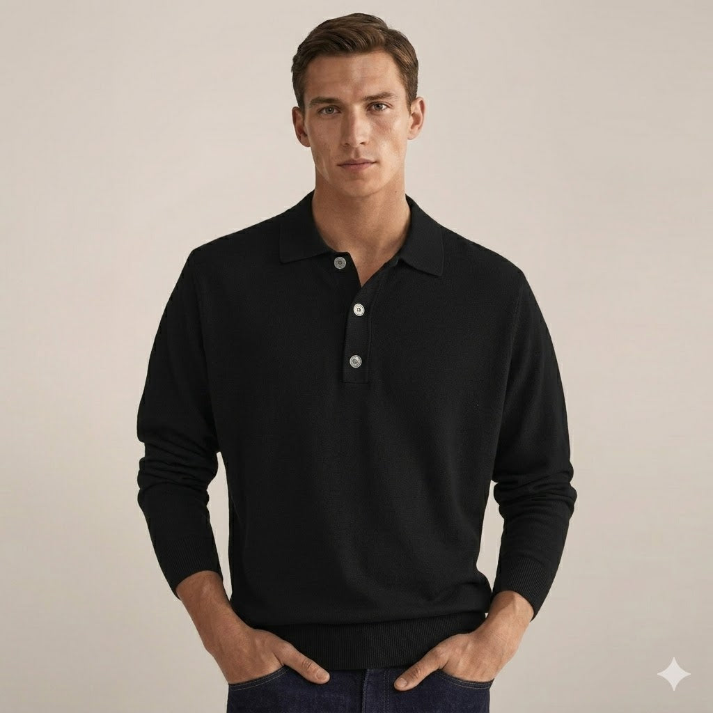Elliot Dawson | Men’s Long Sleeve Knit Polo