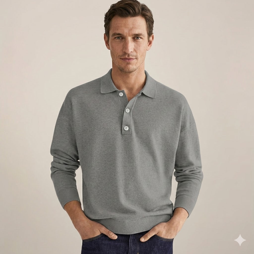Elliot Dawson | Men’s Long Sleeve Knit Polo