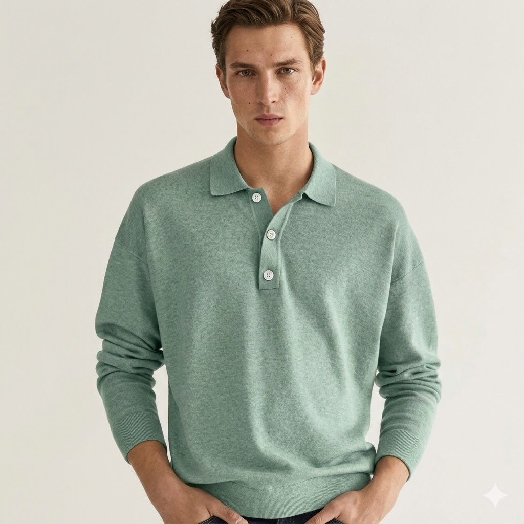 Elliot Dawson | Men’s Long Sleeve Knit Polo