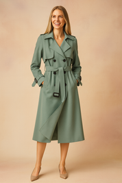 Arabella Forsythe | Belted Trench Coat Longline Wool-Blend