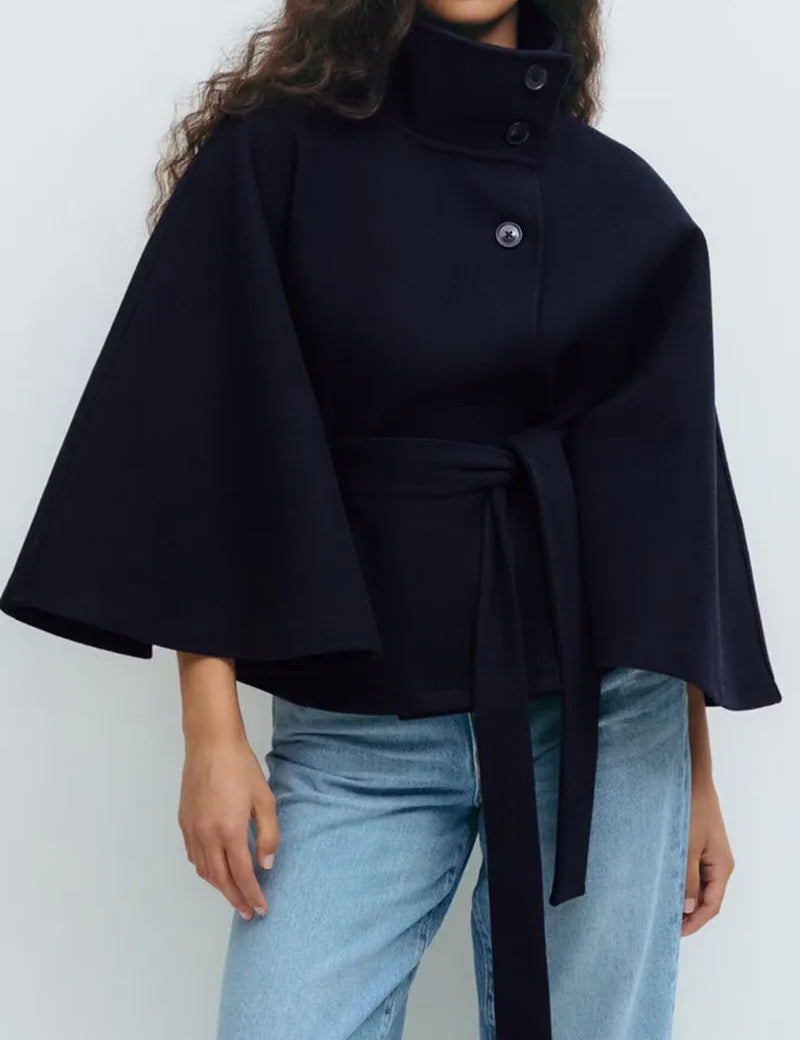 Emily Langford | Belted Cape Coat