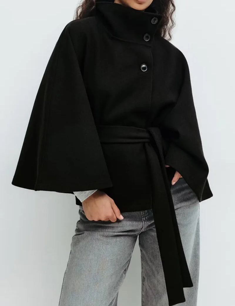 Emily Langford | Belted Cape Coat