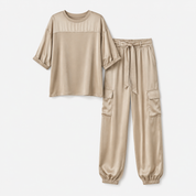 Emmeline Grant | Silky Satin Cargo Lounge Set