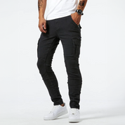 Enzo Bellini | Slim Fit Cargo Denim Trousers For Men