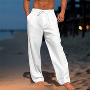 Enzo Carrington | Linen Beach Trousers For Men