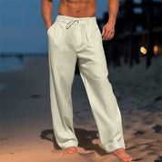 Enzo Carrington | Linen Beach Trousers For Men