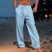 Enzo Carrington | Linen Beach Trousers For Men
