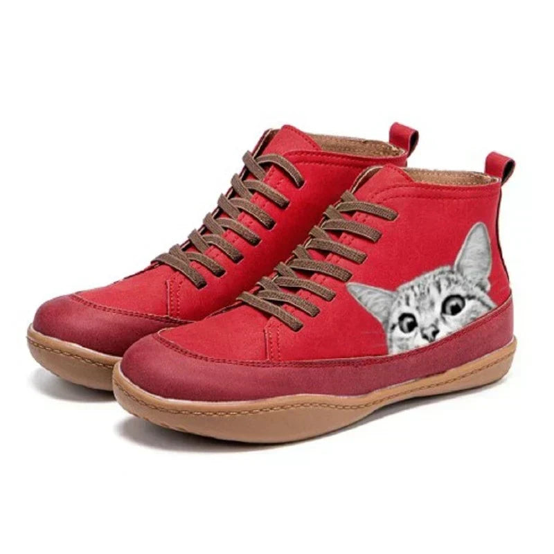 Beatrice Sutcliffe | Cat Print Ankle Boots