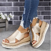 Estelle Sinclair | Metallic Platform Sandals