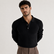 Ethan Cole | Ribbed Polo Shirt For Men