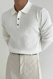 Ethan Cole | Ribbed Polo Shirt For Men