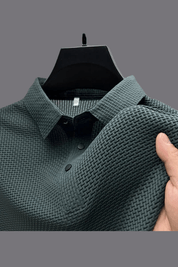 Ethan Cole | Textured Polo Shirt For Men