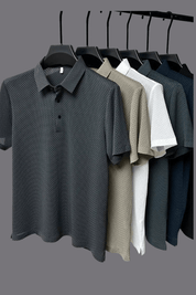 Ethan Cole | Textured Polo Shirt For Men