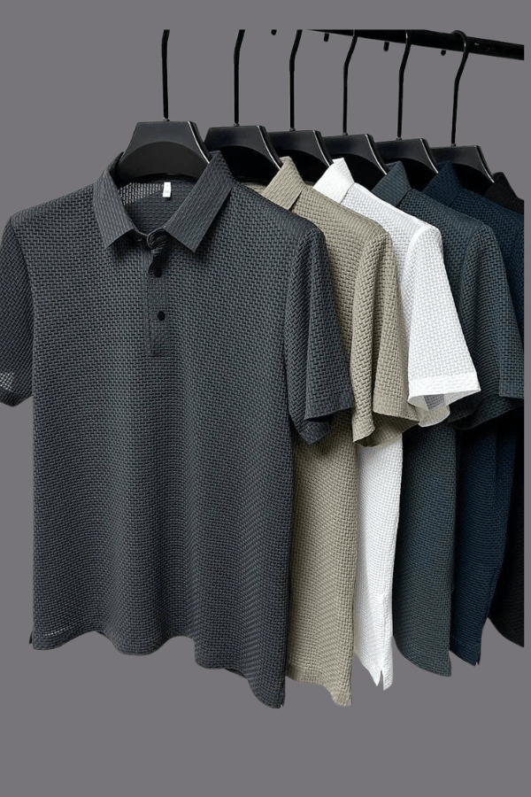 Ethan Cole | Textured Polo Shirt For Men