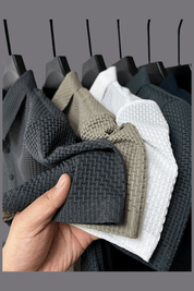 Ethan Cole | Textured Polo Shirt For Men