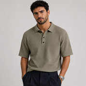 Ethan Cole | Textured Polo Shirt For Men