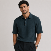 Ethan Cole | Textured Polo Shirt For Men