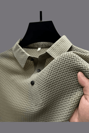 Ethan Cole | Textured Polo Shirt For Men