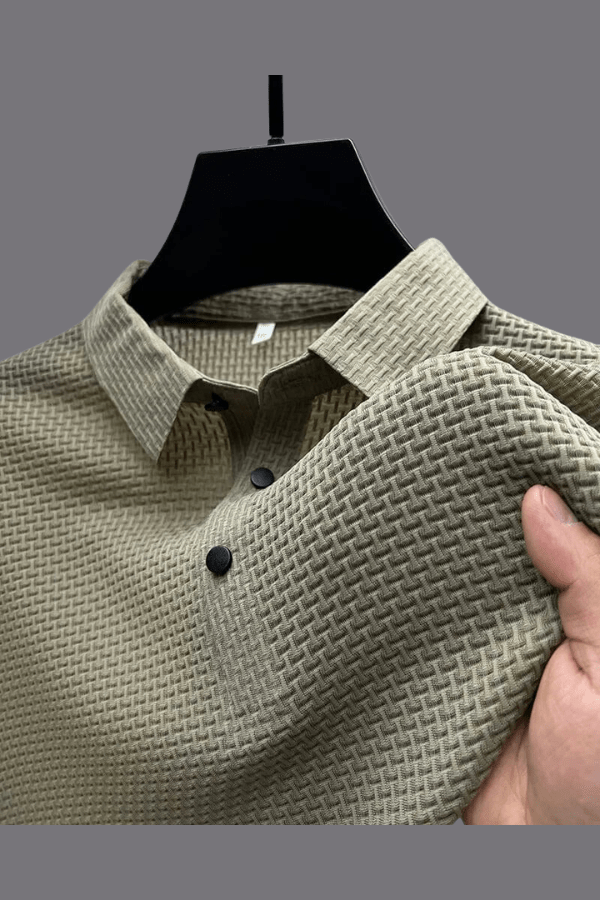 Ethan Cole | Textured Polo Shirt For Men