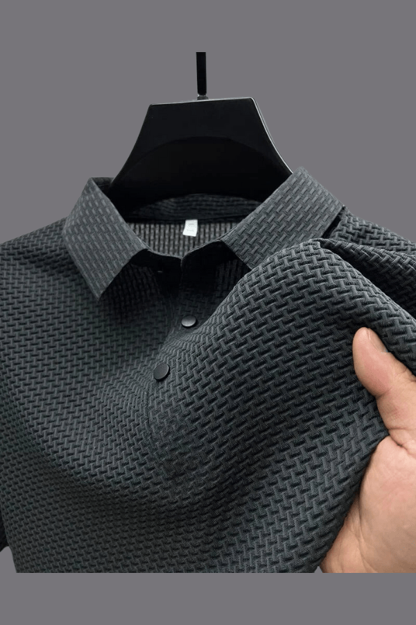Ethan Cole | Textured Polo Shirt For Men